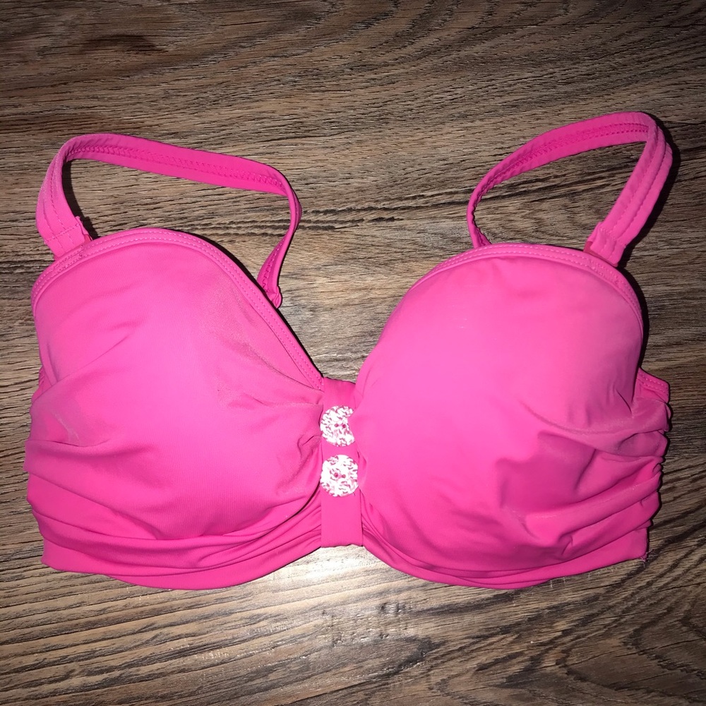 Curvy Kate swim top  hot pink UK sizing 30FF.